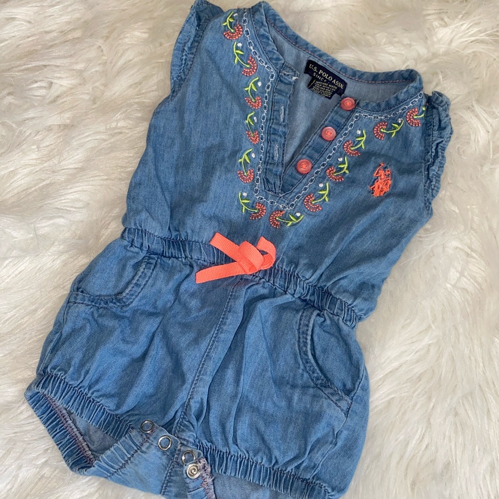 U.S Polo Assn Babygirl Romper